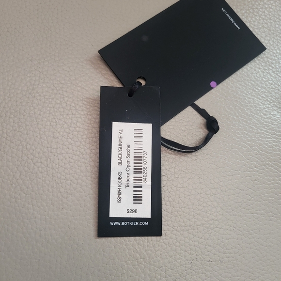 Quiet Luxury Bag Botkier Black Tribeca gunmetal open satchel purse - Picture 3 of 8